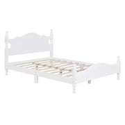 Base de cama de madera tamaño Queen Whisen, base de plataforma con soporte de listones de madera