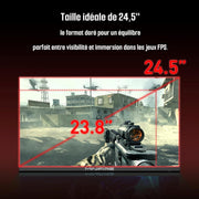 Minifire Monitor Gamer para PC de 24.5 pulgadas, 300Hz, Fast IPS, FHD 1080P, 1ms, 16:9, FreeSync, 120% sRGB, ángulo de visión amplio de 178°, VESA, HDMI 2.0 y DP1.4, cuidado ocular - (MFG25X1 Pro)