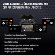 JBL Tour Pro 3, auriculares True Wireless Bluetooth con estuche de carga inteligente, 40 h de duración de batería, True Adaptive Noise Cancelling 2.0 y sonido JBL Spatial 360 con seguimiento de cabeza, negro