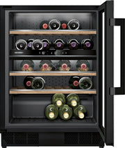 Vinoteca Siemens KU21WAHG0 iQ500, 82 x 60 cm, 44 botellas, temperatura: 5-20 °C, dos zonas de temperatura controladas por separado, 120 L