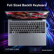 Portátil Laptop, 16 Pulgadas Procesador N150 (1,2 a 3,6 GHz), 16 GB de RAM, 1 TB SSD, Notebook 2025, 1920X1200P/6000 mAh/Teclado Completo Retroiluminado/Webcam/Panel Táctil