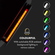 KLARSTEIN Eleonora - campana extractora, CEE A++, capacidad: 426 m3/h, control táctil, iluminación LED RGB, 60 dB, extracción o recirculación de aire, filtro de grasa, 60 cm - negro