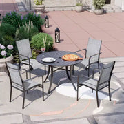Juego de 6 sillas de comedor para exteriores EROMMY, sillas de comedor apilables para exteriores
