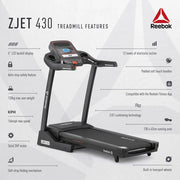 Cinta de correr Bluetooth Reebok ZJET 430