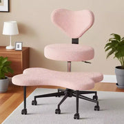 Silla de oficina ergonómica con diseño cruzado Pinmoco, silla de meditación con altura ajustable, giro de 360°, soporte lumbar, silla de trabajo y de oficina, silla para TDAH