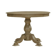 Mesa de comedor redonda de pedestal Magnolia Manor con extensiones expandibles - 2 acabados