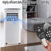 Aire acondicionado portátil con mando a distancia y temporizador de 24 horas, potente unidad de refrigeración oscilante de 120° para oficina en casa de hasta 28 m², kit de ventilación de ventana energéticamente eficiente