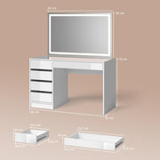 Tocador Livinity Imola, blanco, 120 cm con iluminación LED