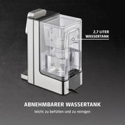 Dispensador de agua caliente CASO HW 660: agua caliente en pocos segundos, ahorra hasta un 50% de energía en comparación con los hervidores de agua, 8 niveles de cantidad, apto para alimentos infantiles, recordatorio de descalcificación integrado