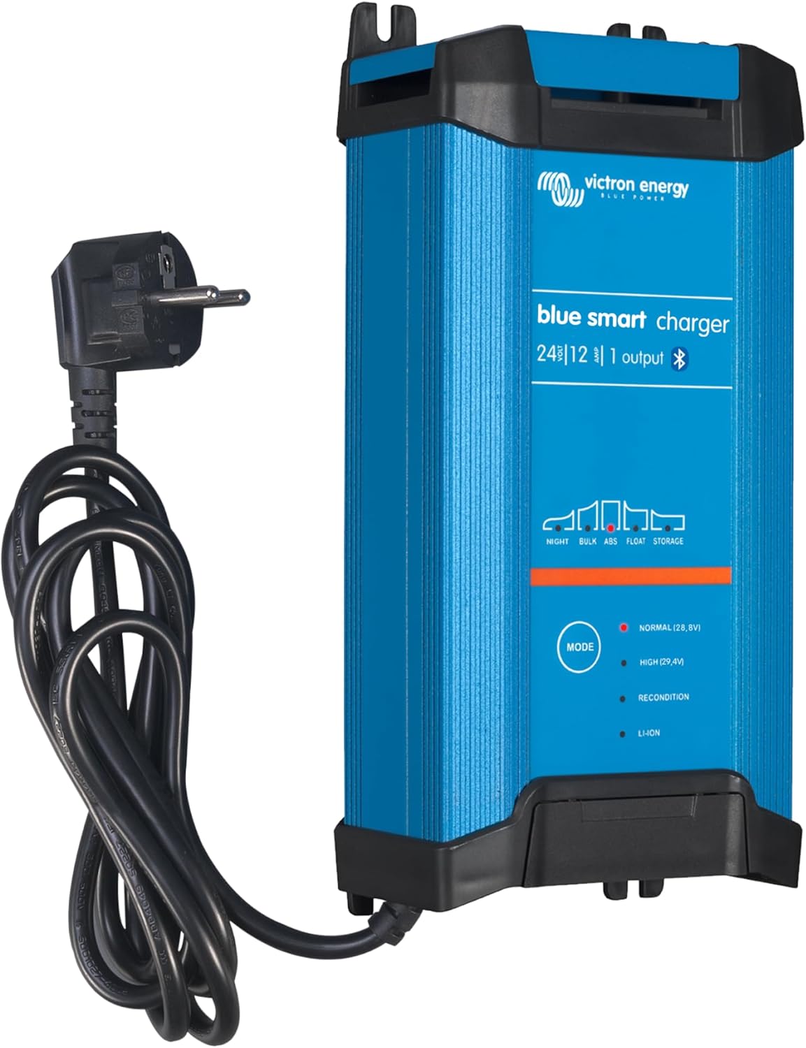 Cargador de batería Victron Energy Blue Smart IP22, salida monofásica 24 voltios 12 amperios 230 V, CEE 7/7, Bluetooth