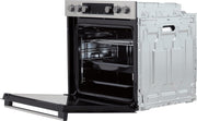 Set de horno empotrable Gorenje con aire caliente Inox Set 4 con placa vitrocerámica / 77 litros / ExtraSteam / GentleClose & Open / EcoClean / AirFry / PizzaMode / PerfectGrill / guías telescópicas / aspecto inox