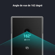 Videoportero conectado EZVIZ HP7 2K, monitor táctil de 7 pulgadas, desbloqueo remoto, 2 cables, detección de personas, opción RFID, audio bidireccional, visión nocturna, resistente al agua, WiFi de doble banda