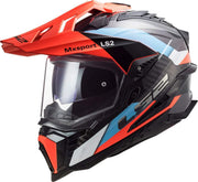 Casco de motocross LS2 MX701 Explorer C Frontier Carbon Azul/Naranja L (59/60)