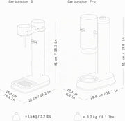 Aarke Carbonator 3, gasificador de agua de acero inoxidable con moderno acabado en acero, incluye botella de PET de 1L sin BPA, máquina de agua con gas para agua del grifo, compatible con cilindros de CO2 de 60L