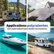 Batería AGM Electronicx 100Ah Premium 12V recargable - Batería de coche para autocaravana y panel solar 100 Ah