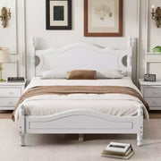 Base de cama de madera tamaño Queen Whisen, base de plataforma con soporte de listones de madera