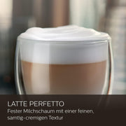Cafetera superautomática Saeco GranAroma con 16 variedades de café, pantalla a color intuitiva, 4 perfiles de usuario, molinillo de cerámica, acero inoxidable negro (SM6585/00)