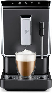 Cafetera automática Tchibo Esperto Latte con función de espumado de leche para Caffè Crema, Espresso y especialidades de café, antracita
