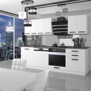 Cocina completa Belini Susan - Muebles de cocina blanco mate, 240 cm
