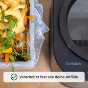 Compostador de cocina eléctrico 4L | Transforma tus residuos en abono con un clic | Compostador eléctrico WeEarth (Negro)