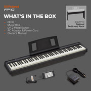 Piano digital compacto Roland FP10 de 88 teclas con sonido SuperNATURAL y altavoces integrados