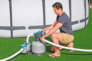 Bomba de filtrado de arena Bestway para piscina sobre suelo 8 327 L - 55,5 cm x 44 cm x 60 cm - Gris/Verde