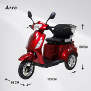 Scooter eléctrico para personas mayores Arvo P300 Rojo