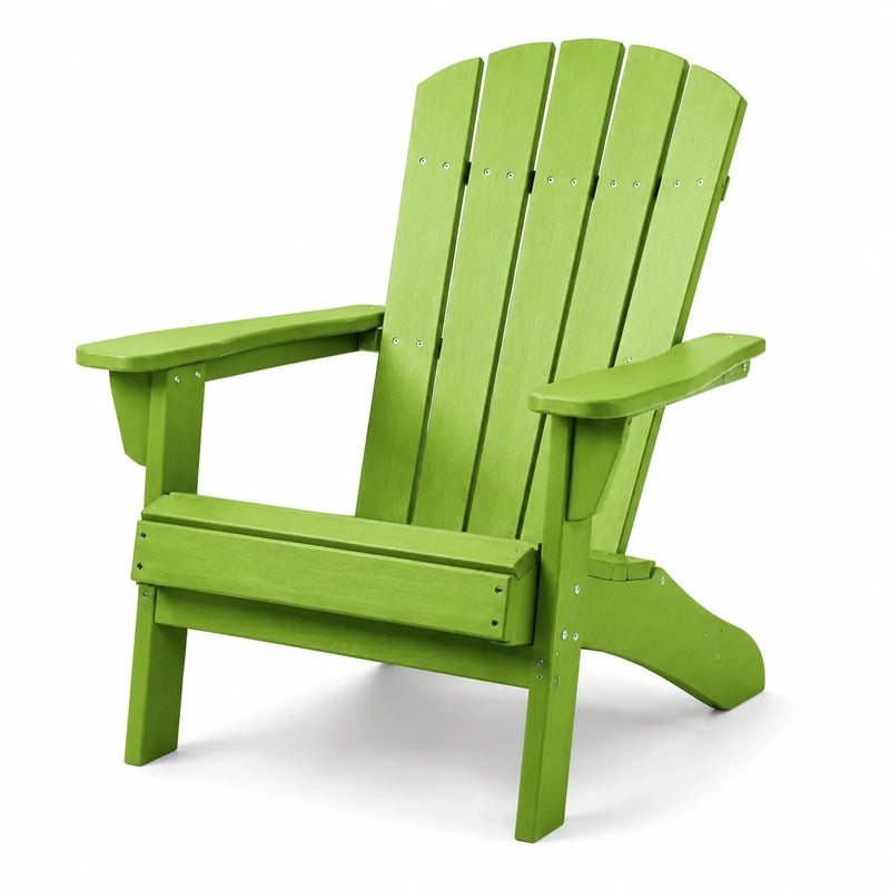 Silla Adirondack de plástico en verde, 120 kg, 90 cm x 75 cm x 88 cm