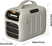 Aire acondicionado portátil con calefacción, enfriamiento rápido, 3 velocidades de ventilador, bajo consumo de energía para camping, autocaravanas y uso en tiendas de campaña