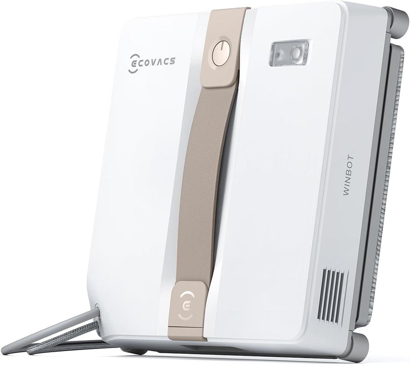Robot limpiacristales ECOVACS WINBOT Mini, diseño compacto, boquillas dobles con pulverización ultrasónica, sistema de protección de 9 etapas, planificación inteligente de la trayectoria, blanco