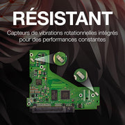 Seagate IronWolf 12 TB, disco duro interno para NAS, CMR 3.5 pulgadas, SATA 6 Gb/s 7200 RPM, 256 MB de caché, para NAS RAID, embalaje abre fácil, servicios Rescue (ST12000VNZ008)
