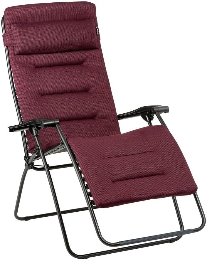 Lafuma MOBILIER Silla relax, plegable y ajustable, RSXA Clip XL, Air Comfort, color: Burdeos, LFM2041-3186