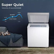 Congelador horizontal ZAFRO de 1.8 pies cúbicos, congelador compacto con 2 cestas y temperatura ajustable, puerta de apertura superior para hogar, dormitorio, cocina, bar