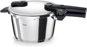 Olla a presión Fissler Vitaquick (4,5 L, Ø 22 cm) de acero inoxidable, 2 niveles de cocción, fabricada en Alemania - inducción
