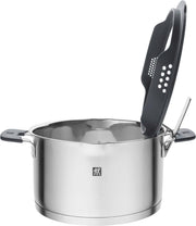 Set de ollas ZWILLING Simplify de 5 piezas, con función de vertido, mangos Stay-Cool, apto para inducción, acero inoxidable, plata