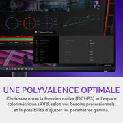 Alienware AW2725QF Monitor Gaming de 27" 4K UHD (3840x2160), 360Hz, Fast IPS, 0.5ms, compatible con NVIDIA G-Sync, 95% DCI-P3, HDR600, Dolby Vision, USB-C, DisplayPort, 2X HDMI, 4X USB, garantía de 3 años