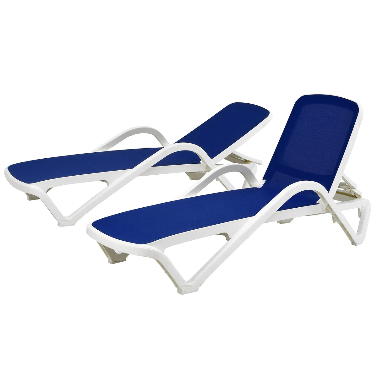 Par de tumbonas reclinables Plymouth Collection All Weather Sling - 77 pulgadas