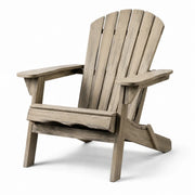 Silla  Adirondack de madera gris 110cm x 90cm x 95cm