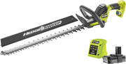 RYOBI - Cortasetos lineal 18V - Diseño en línea - Cuchillas 55 cm - apertura 24 mm - HedgeSweep - 1 batería Lithium+ 18V 2,0 Ah y 1 cargador 1,5 A - RY18HT55A-120
