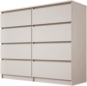 Cómoda 3E 3xE living.com grande de 8 cajones – Cachemira, 120 x 102 x 39 cm – Solución de almacenamiento elegante