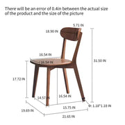 MAYEERTY Juego de 4 sillas de comedor de madera maciza de roble, sillas de madera para cocina, comedor y sala de estar