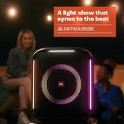 JBL PartyBox Encore – Altavoz de fiesta portátil para interiores y exteriores – Con luces integradas, diseño IPX4 y graves profundos – 10 horas de autonomía – Negro
