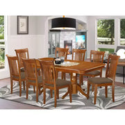 Juego de comedor: mesa de madera maciza hecha a mano y sillas con extensión