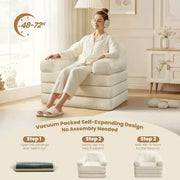 Yaheetech Sofá Cama Plegable 2 en 1 Silla Cama Plegable para Sala de Estar, Dormitorio