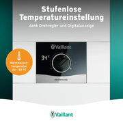 Calentador de paso Vaillant VED E 24/8 resistente a la presión 24kW 400V regulación continua pantalla digital 0010023779 clase energética A