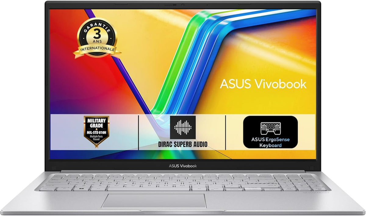 ASUS Vivobook 15 S1504VA-NJ2581W 15,6 pulgadas FHD (1920 x 1080, 60 Hz) Ordenador portátil (Intel Core i3-1315U 4,5 GHz, 16 GB DDR4, 512 GB SSD, Intel UHD Graphics) Windows 11 Home – Teclado AZERTY