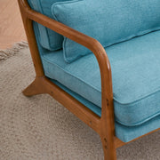 Sillón decorativo tapizado de estilo moderno de mediados de siglo