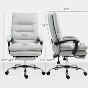 Vinsetto Silla de Oficina Reclinable con Masaje de Vibración y Calor de Microfibra