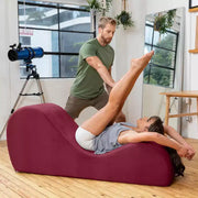 Avana Sleek Chaise Lounge para yoga - Fabricado en EE. UU. - Ideal para estiramientos, relajación, ejercicio y más, 60 pulgadas de largo x 18 pulgadas de ancho x 26 pulgadas de alto, gris claro