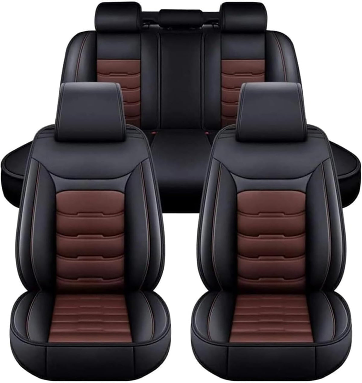 Ufgwhirl Fundas de asiento de coche para Dacia Duster 2000-2025, protector de asiento de coche, juego de fundas delanteras y traseras, cómodas, antideslizantes y transpirables, café oscuro